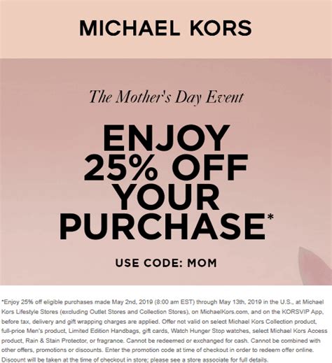 michael kors promo code online